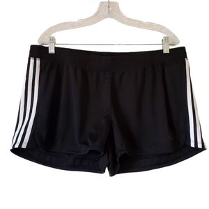 Women's Adidas Black Striped Aero Ready‎ Running Track Shorts Size XL NWT